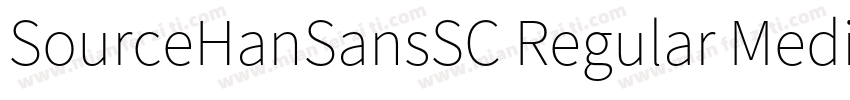 SourceHanSansSC Regular Medium字体转换